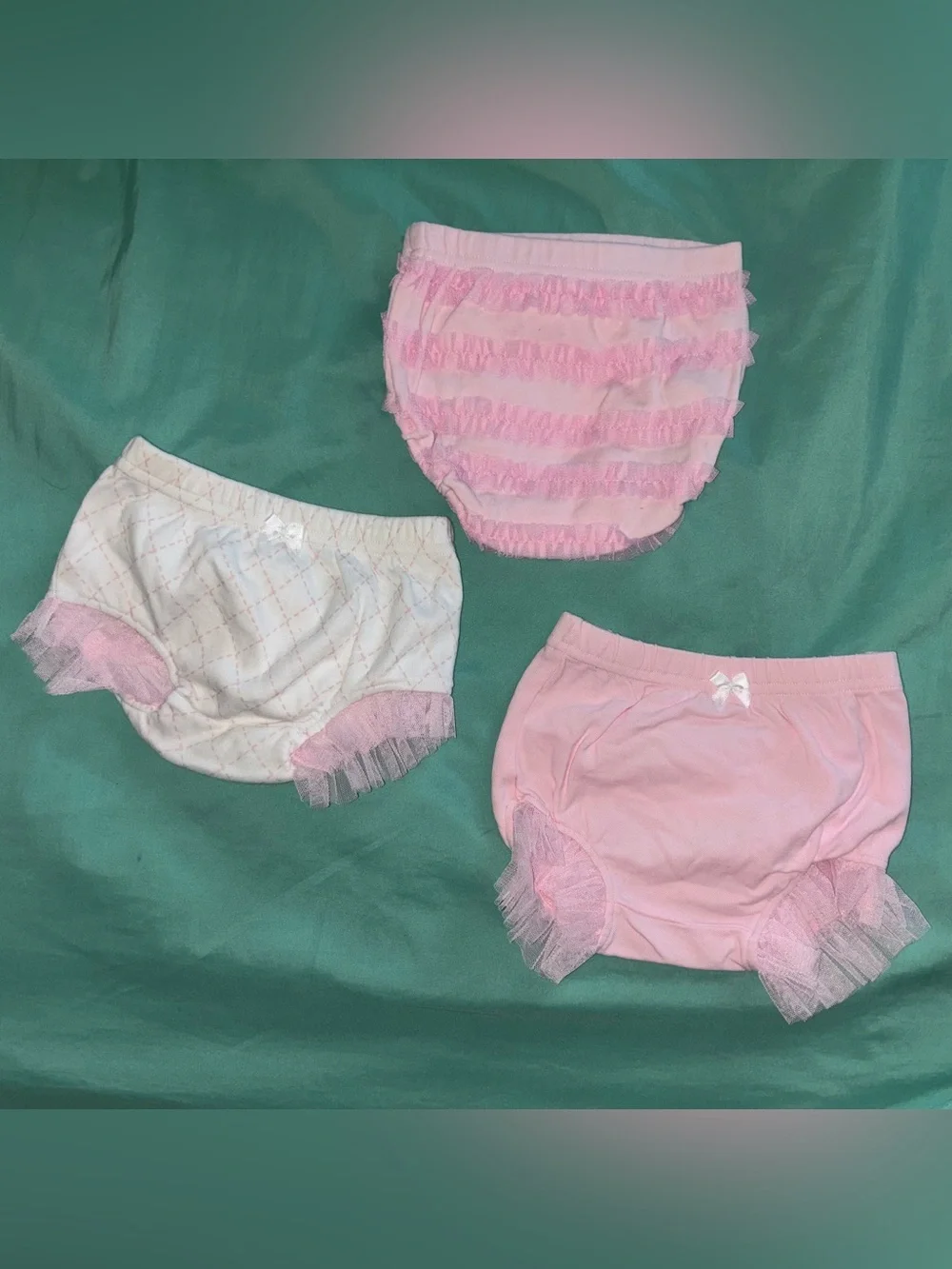 Her Royal Hineys Bloomers Set/ 3 Diaper Covers Baby Photo Props Pink Princess